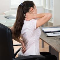 Worker with sore neck and back
